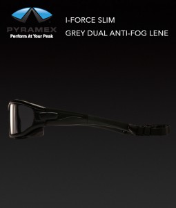 Pyramex I-Force Slim Grey Dual Anti-Fog Lens Safety Glasses